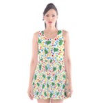 pop art christmas tree Scoop Neck Skater Dress