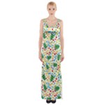 pop art christmas tree Maxi Thigh Split Dress