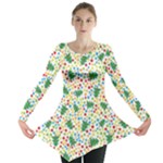 pop art christmas tree Long Sleeve Tunic 