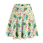 pop art christmas tree High Waist Skirt