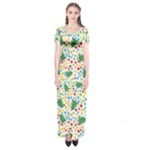 pop art christmas tree Short Sleeve Maxi Dress