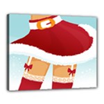 Sexy Mrs Santa Claus Canvas 20  x 16  (Stretched)