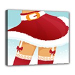 Sexy Mrs Santa Claus Deluxe Canvas 24  x 20  (Stretched)