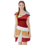 Sexy Mrs Santa Claus Short Sleeve Skater Dress