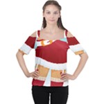 Sexy Mrs Santa Claus Cutout Shoulder Tee