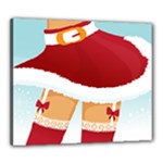 Sexy Mrs Santa Claus Canvas 24  x 20  (Stretched)