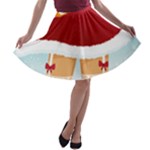 Sexy Mrs Santa Claus A-line Skater Skirt