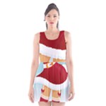 Sexy Mrs Santa Claus Scoop Neck Skater Dress