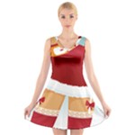 Sexy Mrs Santa Claus V-Neck Sleeveless Dress