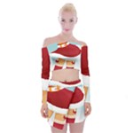 Sexy Mrs Santa Claus Off Shoulder Top with Mini Skirt Set