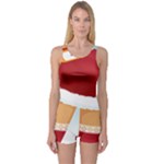 Sexy Mrs Santa Claus One Piece Boyleg Swimsuit