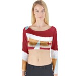 Sexy Mrs Santa Claus Long Sleeve Crop Top