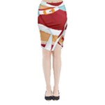 Sexy Mrs Santa Claus Midi Wrap Pencil Skirt