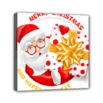 Santa Claus Happy New Year Mini Canvas 6  x 6  (Stretched)