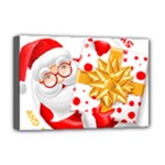 Santa Claus Happy New Year Deluxe Canvas 18  x 12  (Stretched)