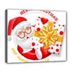 Santa Claus Happy New Year Deluxe Canvas 24  x 20  (Stretched)