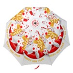 Santa Claus Happy New Year Folding Umbrella