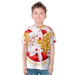 Santa Claus Happy New Year Kids  Cotton Tee