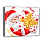 Santa Claus Happy New Year Deluxe Canvas 20  x 16  (Stretched)