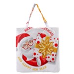 Santa Claus Happy New Year Grocery Tote Bag