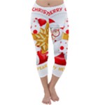 Santa Claus Happy New Year Capri Winter Leggings 