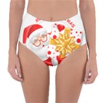 Santa Claus Happy New Year Reversible High-Waist Bikini Bottoms