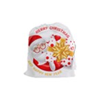 Santa Claus Happy New Year Drawstring Pouch (Medium)