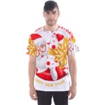 Santa Claus Happy New Year Men s Sports Mesh Tee