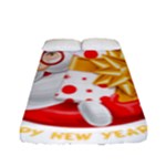 Santa Claus Happy New Year Fitted Sheet (Full/ Double Size)