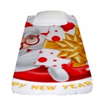 Santa Claus Happy New Year Fitted Sheet (Single Size)