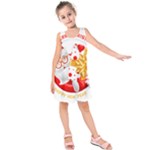 Santa Claus Happy New Year Kids  Sleeveless Dress