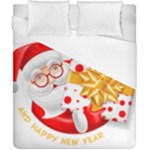 Santa Claus Happy New Year Duvet Cover (California King Size)