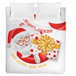 Santa Claus Happy New Year Duvet Cover Double Side (Queen Size)