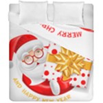 Santa Claus Happy New Year Duvet Cover Double Side (California King Size)