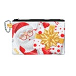 Santa Claus Happy New Year Canvas Cosmetic Bag (Medium)