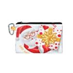 Santa Claus Happy New Year Canvas Cosmetic Bag (Small)