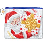 Santa Claus Happy New Year Canvas Cosmetic Bag (XXXL)