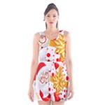 Santa Claus Happy New Year Scoop Neck Skater Dress