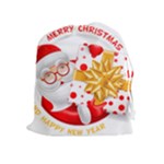 Santa Claus Happy New Year Drawstring Pouch (XL)