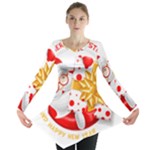 Santa Claus Happy New Year Long Sleeve Tunic 