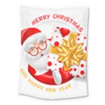 Santa Claus Happy New Year Medium Tapestry