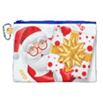 Santa Claus Happy New Year Canvas Cosmetic Bag (XL)