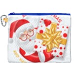 Santa Claus Happy New Year Canvas Cosmetic Bag (XXL)