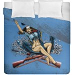 Navy Anchor s Aweigh Pinup Girl Duvet Cover Double Side (King Size)