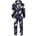 purple new years day Hooded Jumpsuit (Men)