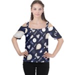 purple new years day Cutout Shoulder Tee