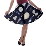 purple new years day A-line Skater Skirt