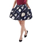 purple new years day A-Line Pocket Skirt