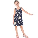 purple new years day Kids  Sleeveless Dress