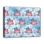 flying pigs Canvas 14  x 11  (Stretched)